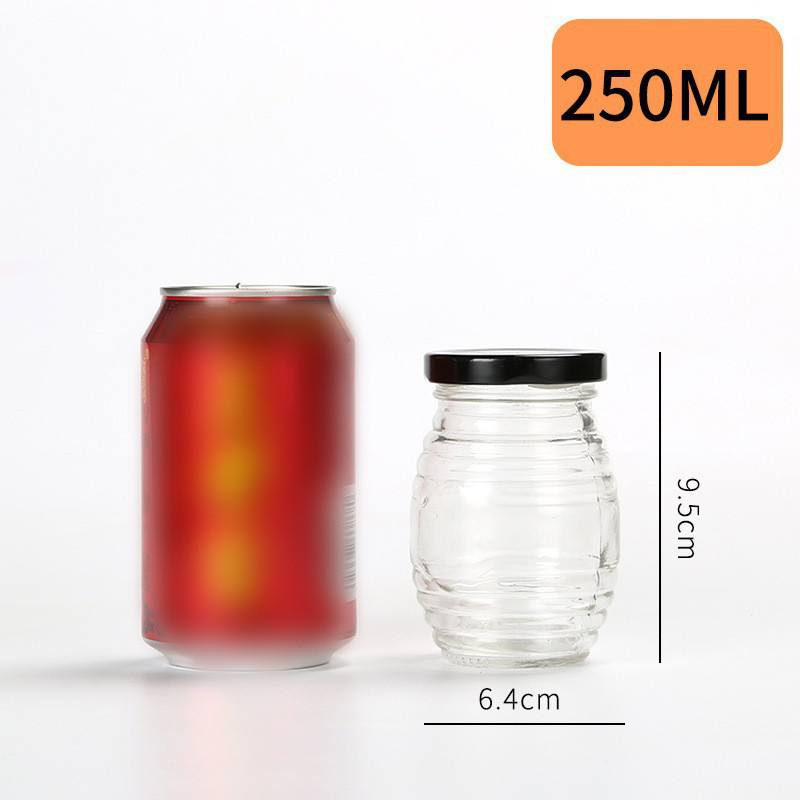 螺丝蜂蜜瓶1 Honeycomb shaped glass honey bottle (3)