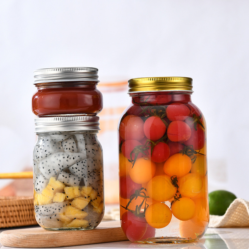 梅森玻璃瓶1 Square round Mason jar (5)