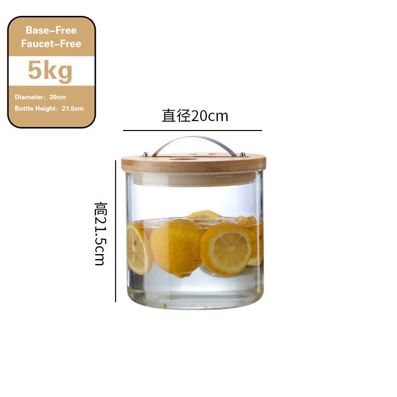 饮料桶1 Glass beverage dispenser with wooden stand (3)