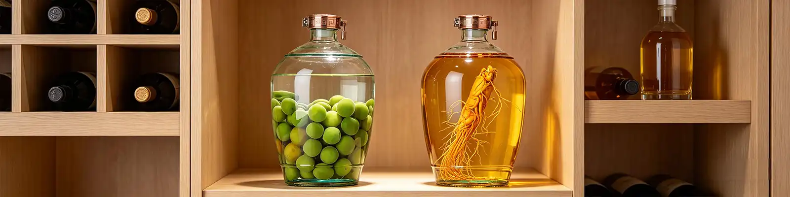 oval glass wine jar
