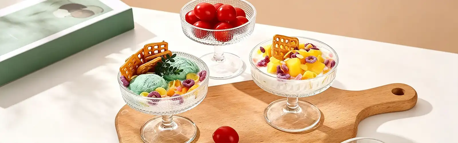 glass dessert glasses