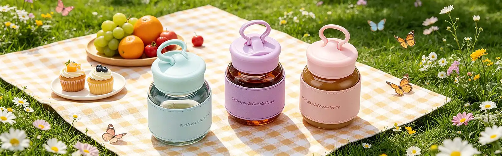 Portable mini glass water bottle Portable mini glass water bottle