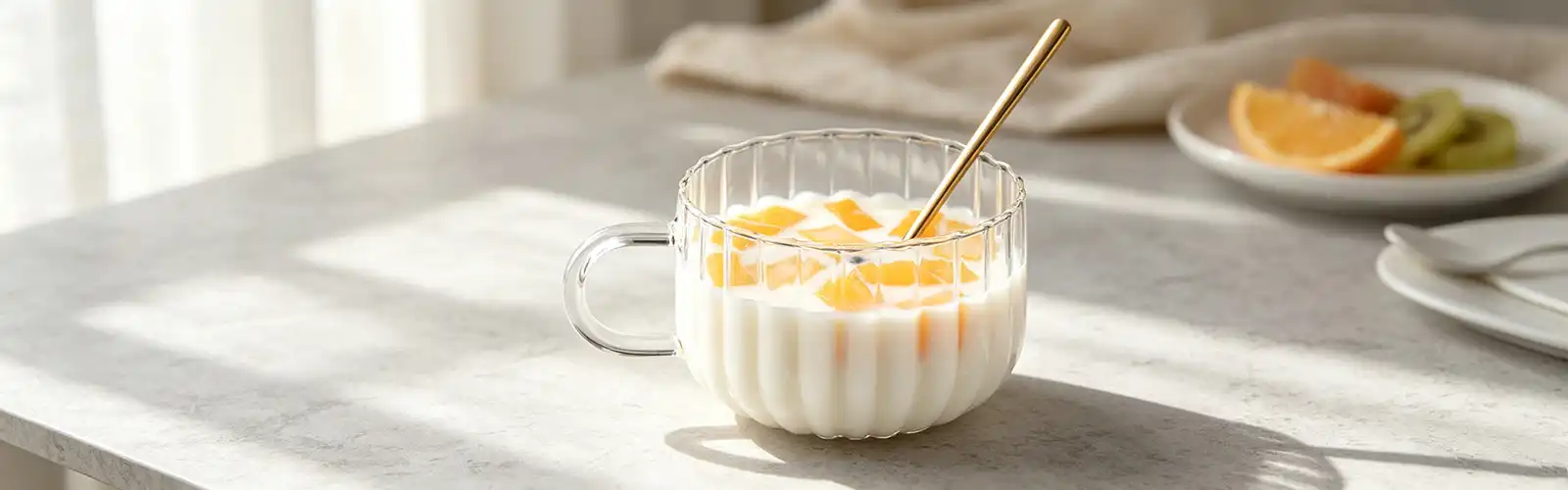 Clear glass breakfast cup Clear glass breakfast cup