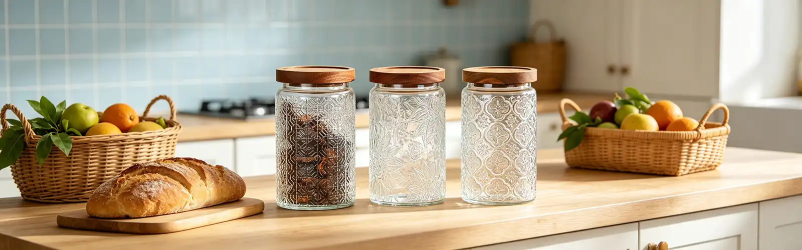 Large capacity vintage airtight glass jar