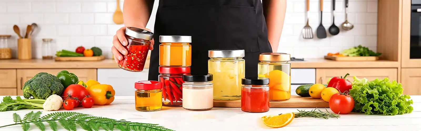 Glass food canning jar Glass food canning jar