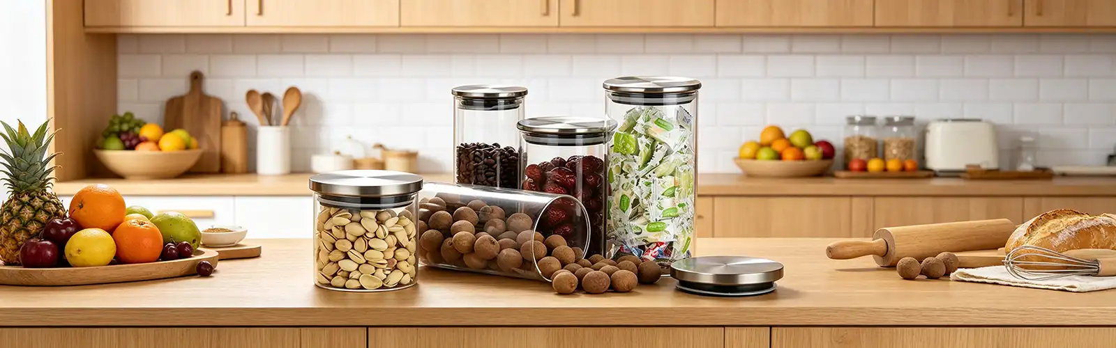 high borosilicate storage jar stainless steel lid high borosilicate storage jar stainless steel lid