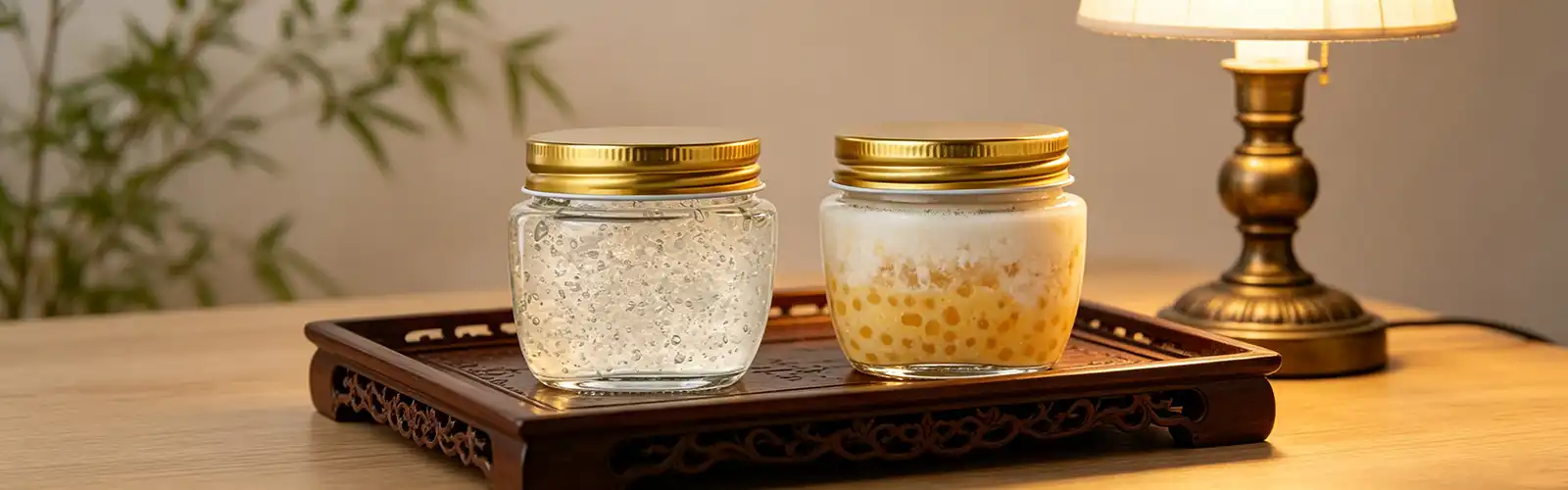 Bird's nest glass jar