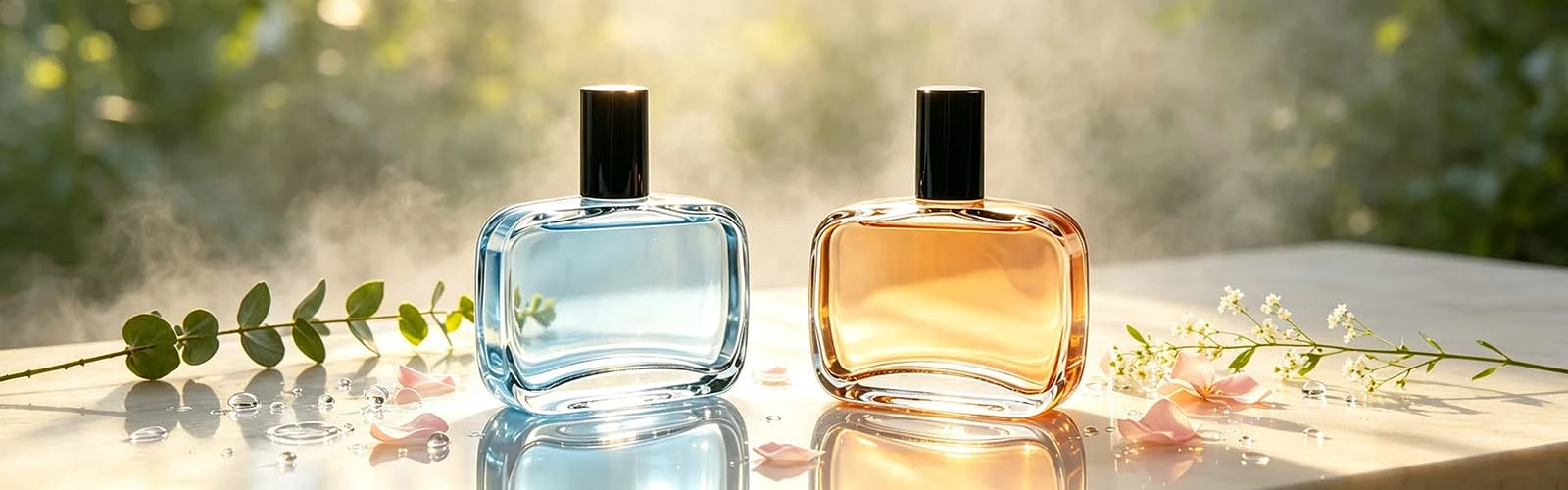transparent square spray bottle