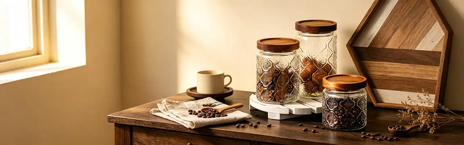 Nordic style glass jar Nordic style glass jar
