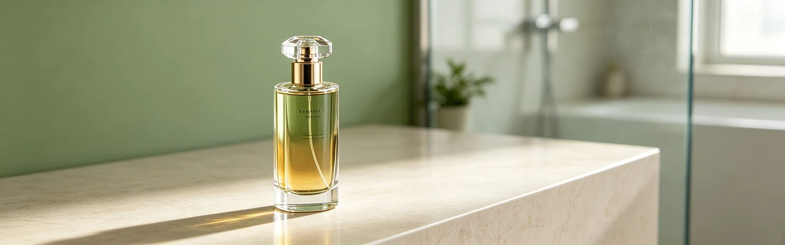 Perfume bottle with round cap
