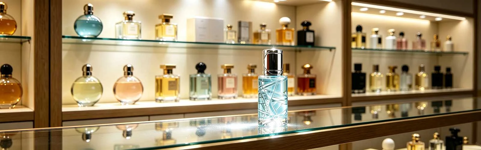 Cylindrical embossed perfume bottle