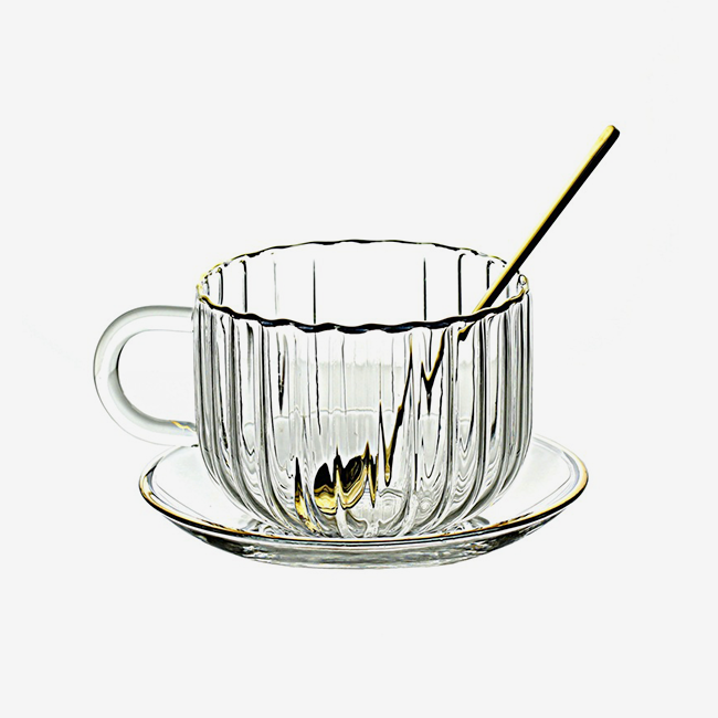 Clear glass breakfast cup