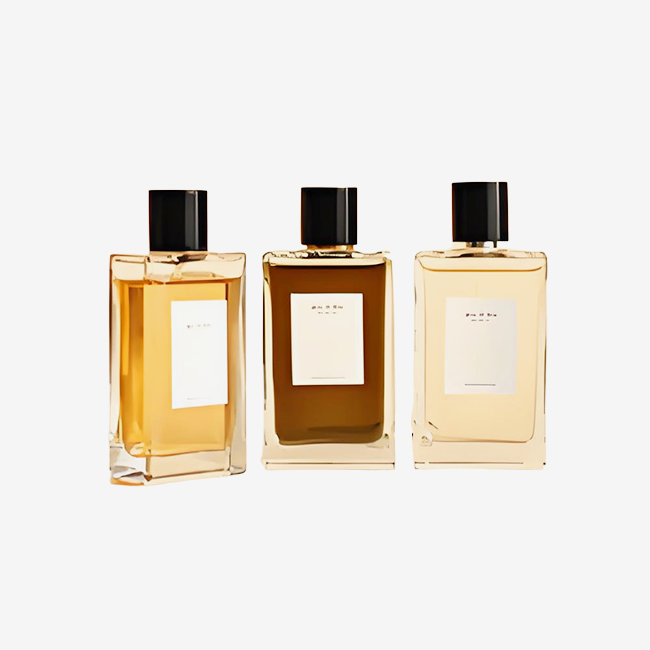 Square perfume bottle with bayonet