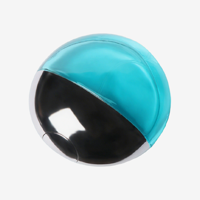 Round pancake-shaped perfume bottle