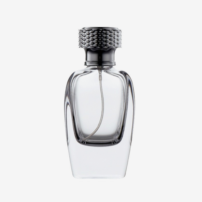 Perfume bottle with electroplated cap